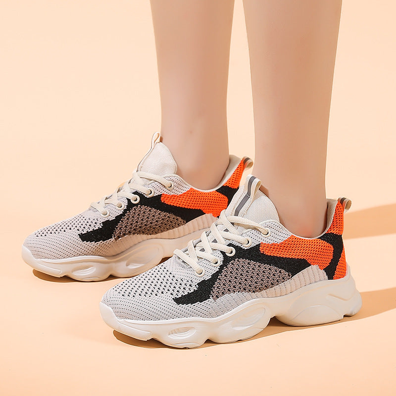 Dame mode Åndbare Sneakers med trendy design og fleksibel sål Stilla