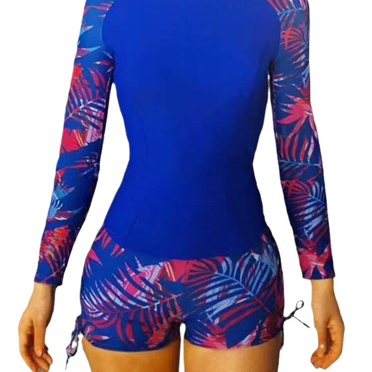Dame Langærmet Rash Guard med stilfulde Cut-Out Shorts Stilla