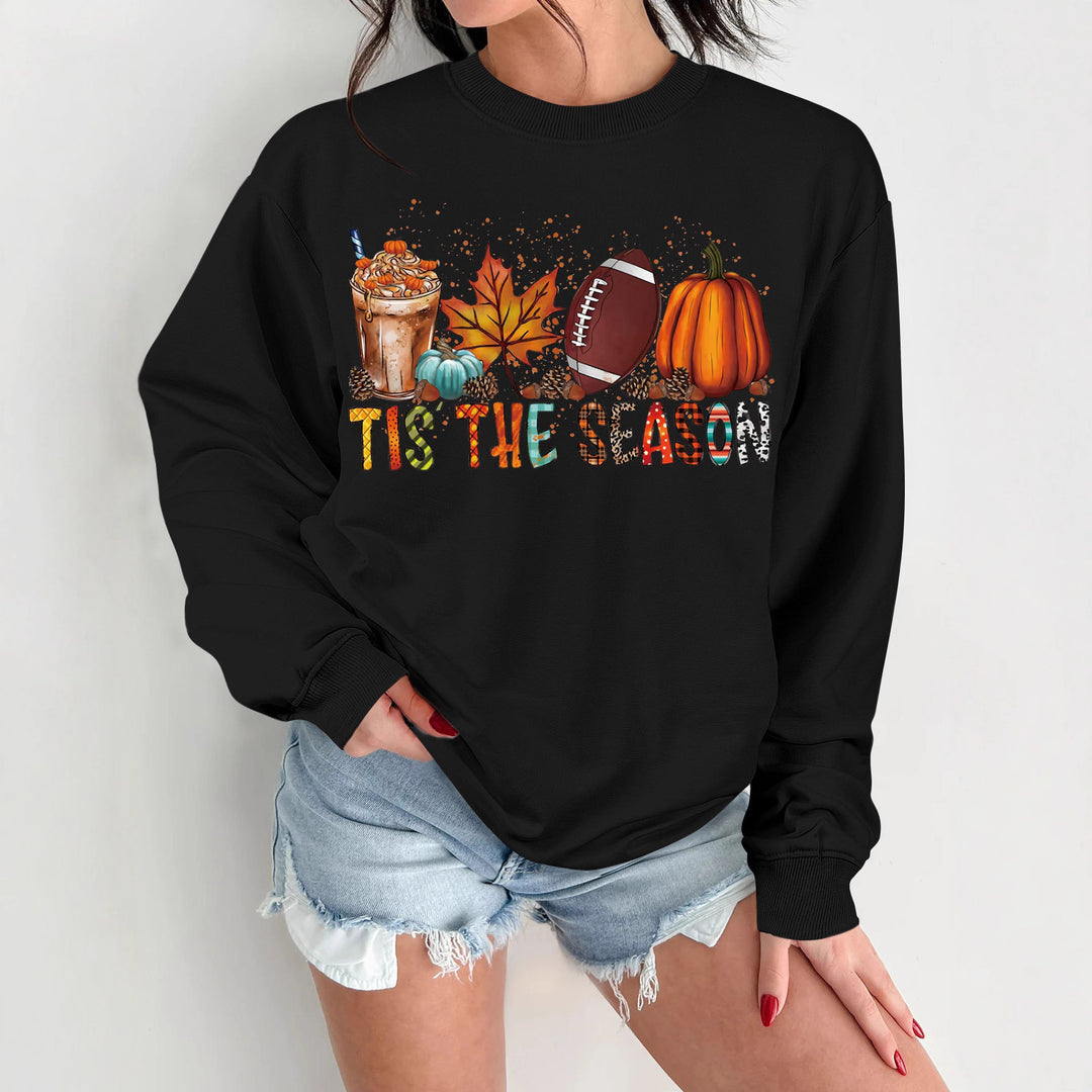 Women's sweatshirt with autumn motif and relaxed fit Stilla
