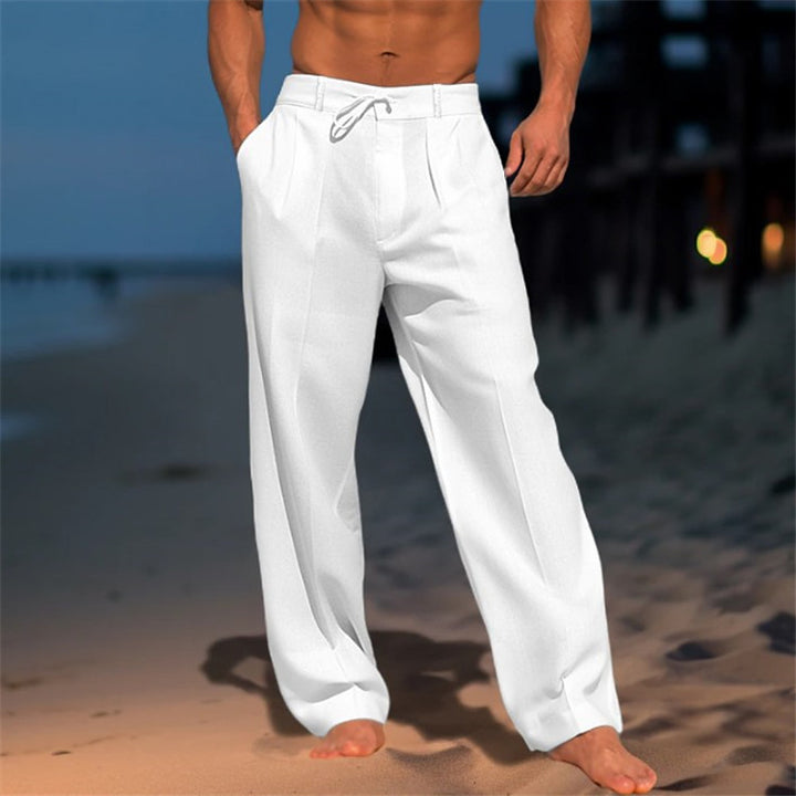 Herren casual strandbukser med blødt stof og elastisk talje Stilla