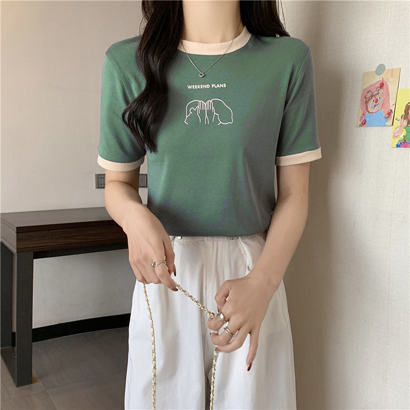 Femme Casual Grafik T-shirt med legende weekenddesign Stilla