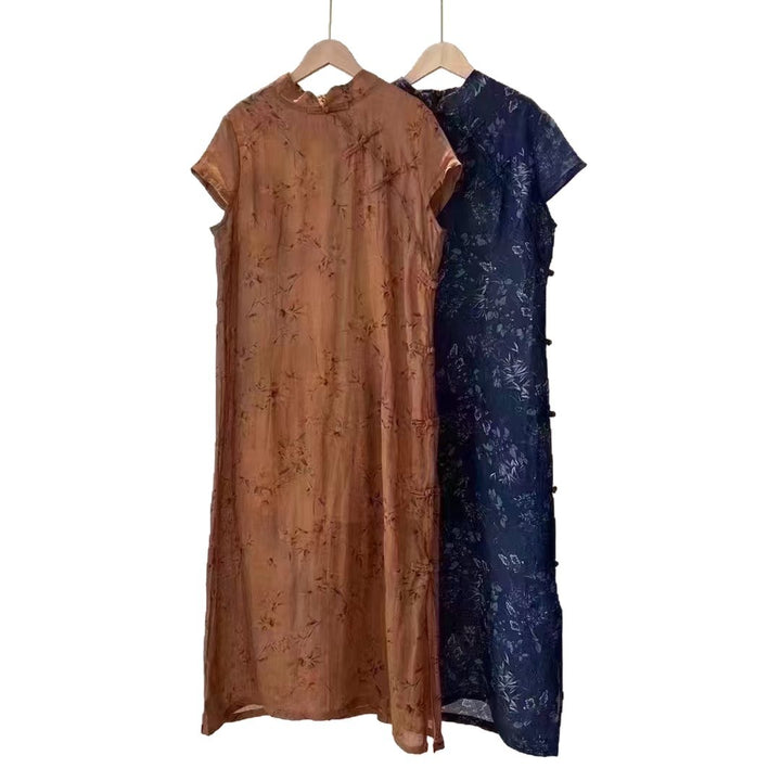 Femme Floral Print Lang Maxi Kjole Stilla