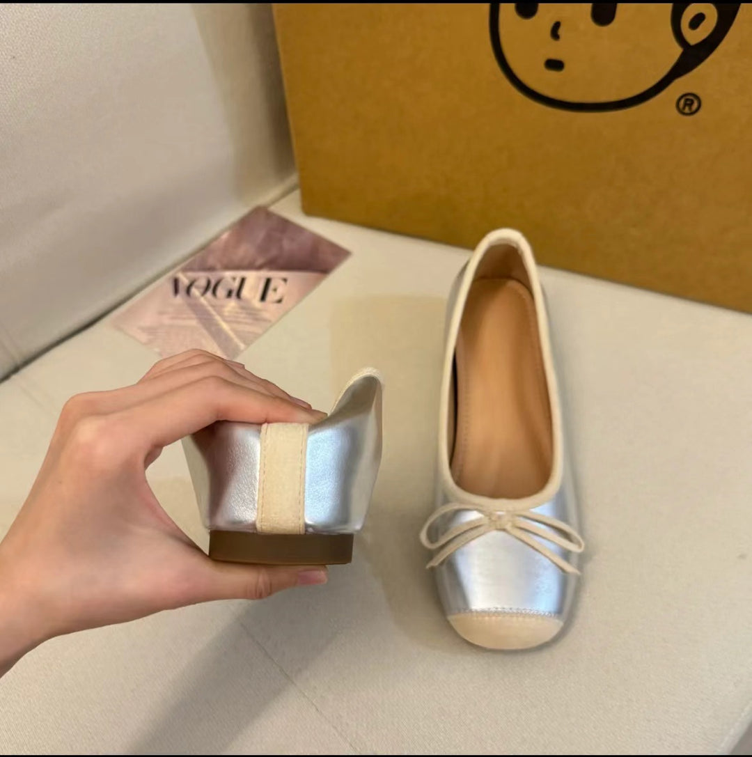 Dame Ballerina Flad med Sløjfedetalje Stilla