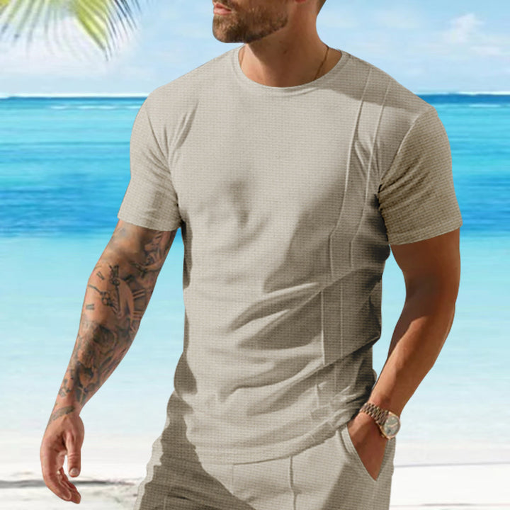 Herrer åndbart sport T-shirt med struktureret design Stilla