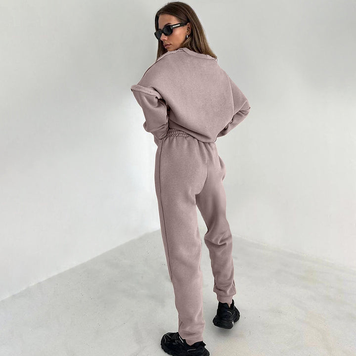Dame Lækkert Sweatshirt og Joggingbukser Sæt med Oversized Snit Stilla