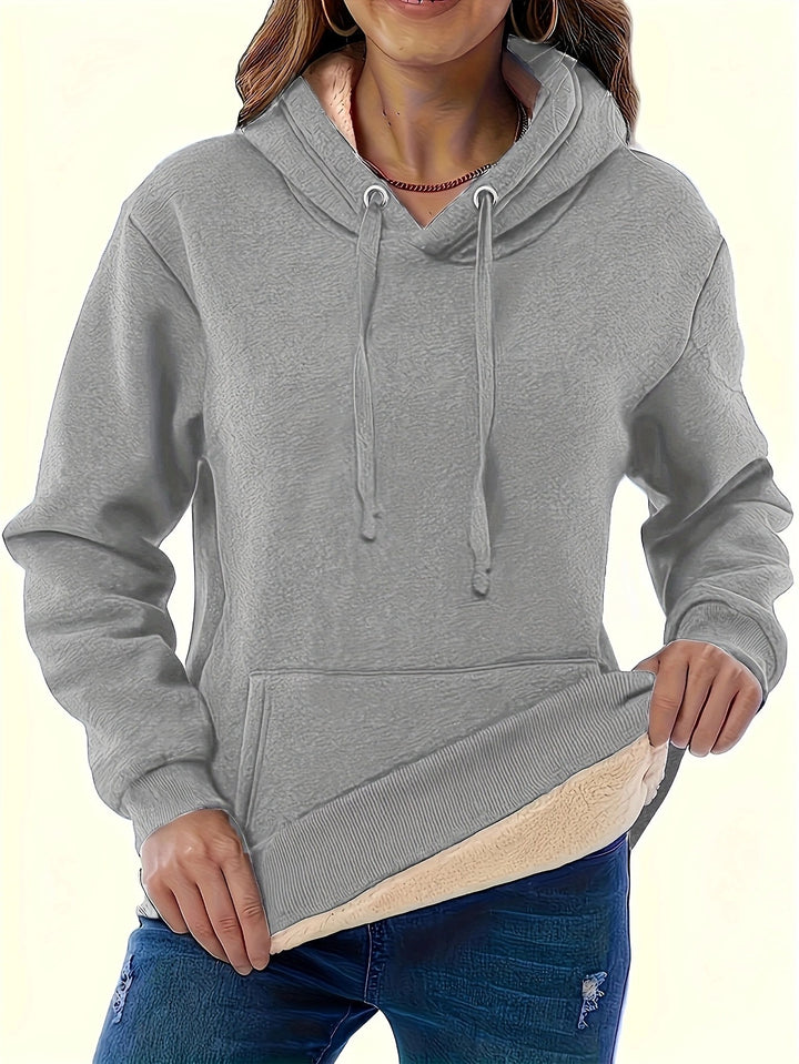 Dame hoodie med blødt indre for og behagelig pasform Stilla