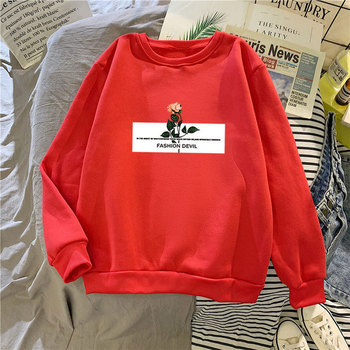 Kvinders sweatshirt med blomstermotiv Skovae