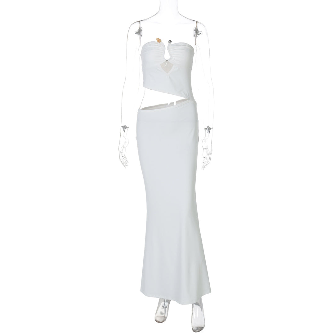 Dame Elegant Maxikjole med raffineret overdel og flydende snit Stilla