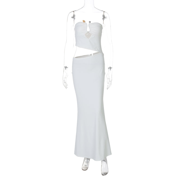 Dame Elegant Maxikjole med raffineret overdel og flydende snit Stilla