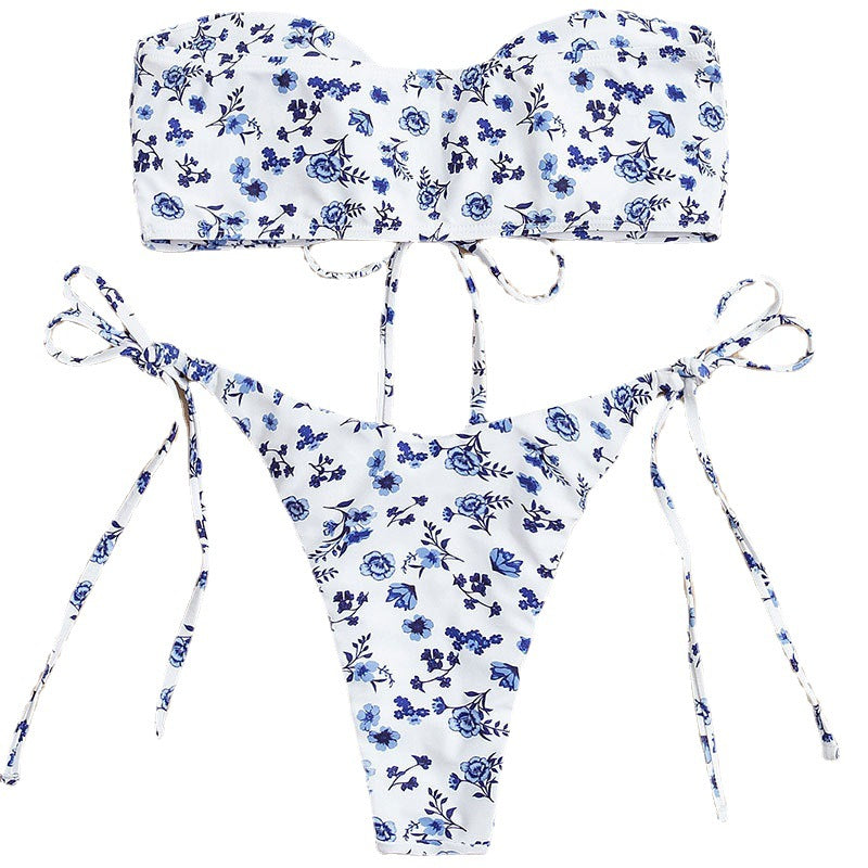 Dame bikini-sæt med innovativt seleskud og legende snøredetaljer Stilla