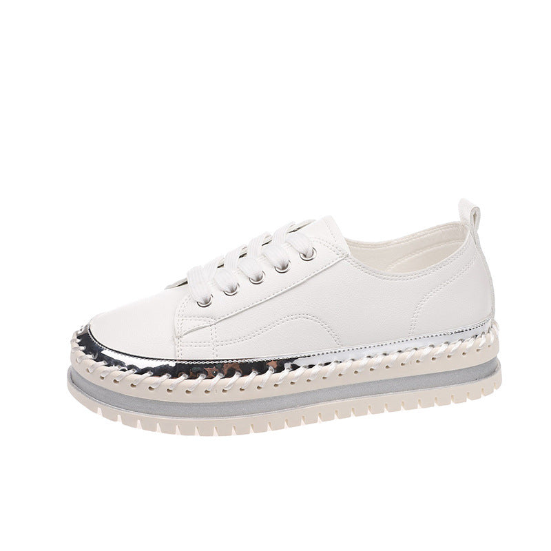 Dame mode Sneakers med kvalitetslæder og trendy kædesål Stilla