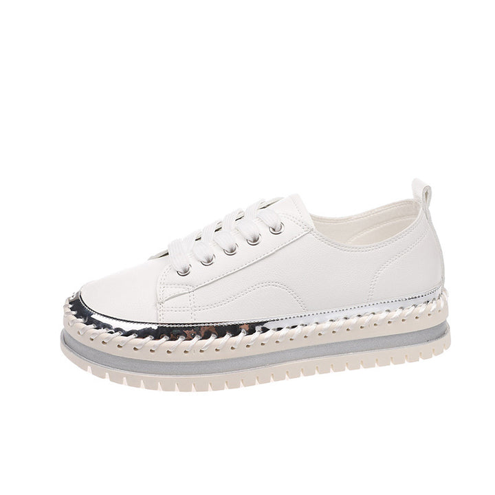 Dame mode Sneakers med kvalitetslæder og trendy kædesål Stilla
