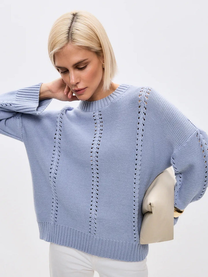 Femme Casual Åben-Strik Pullover Stilla