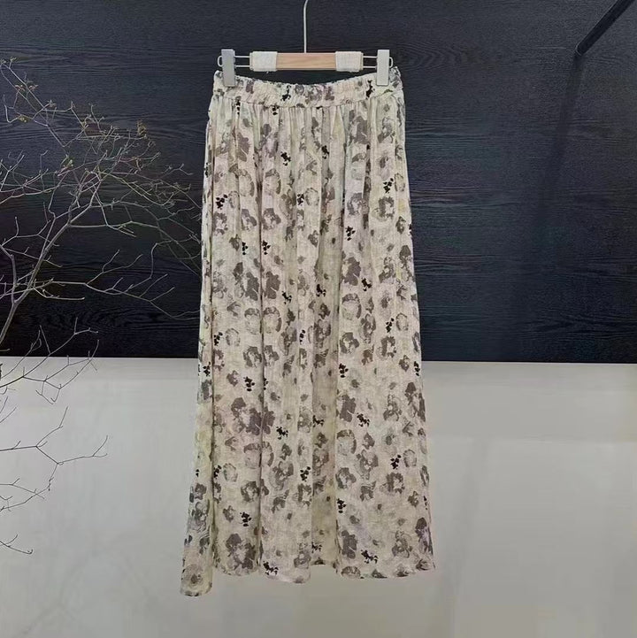 Femme Floral Print Maxi Nederdel Stilla