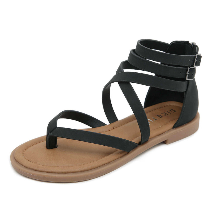 Dame toe separator sandaler med dobbelt remlukning og fleksibel fodseng Stilla