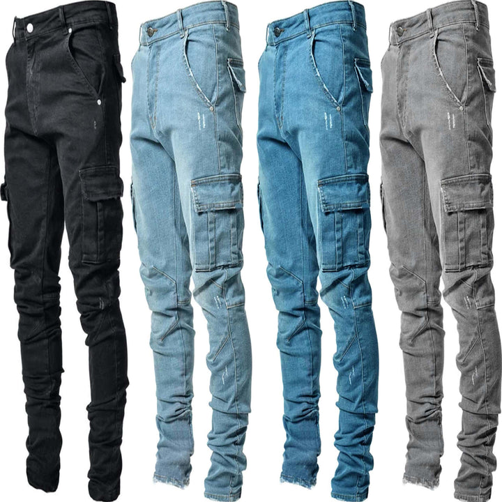 Herrer Cargo-bukser med fashionable lommer og smal pasform Stilla