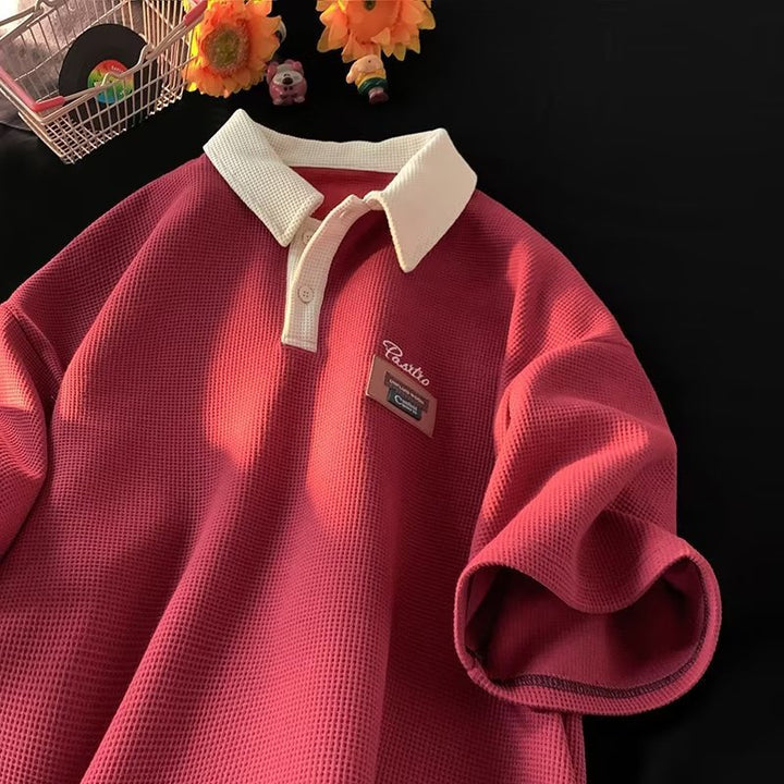 Herre polo shirt lavet af åndbart netstof med moderne krave og praktisk snit Stilla
