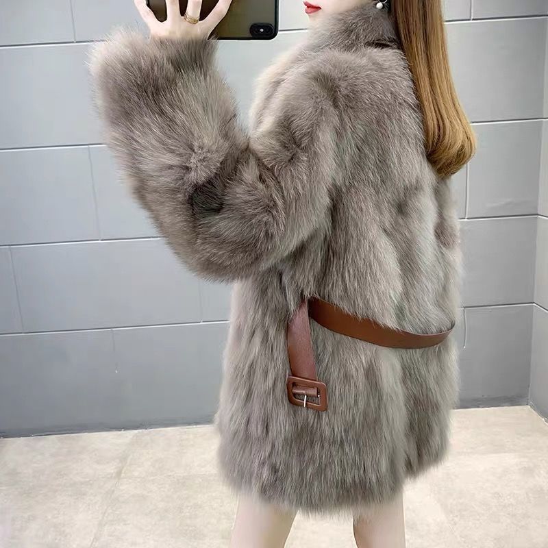 Dame Elegant Faux Fur Jakke Stilla