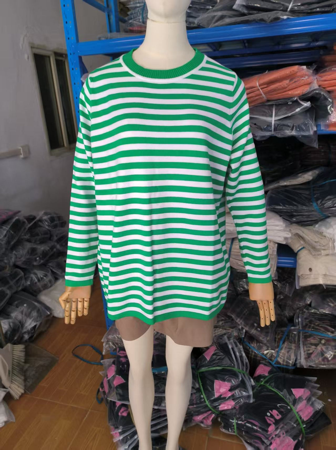 Femme Stribet Langærmet Top Stilla