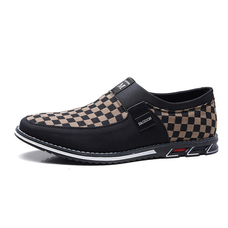 Herrer Trendy Slip-On Tjekkede Sneakers Stilla