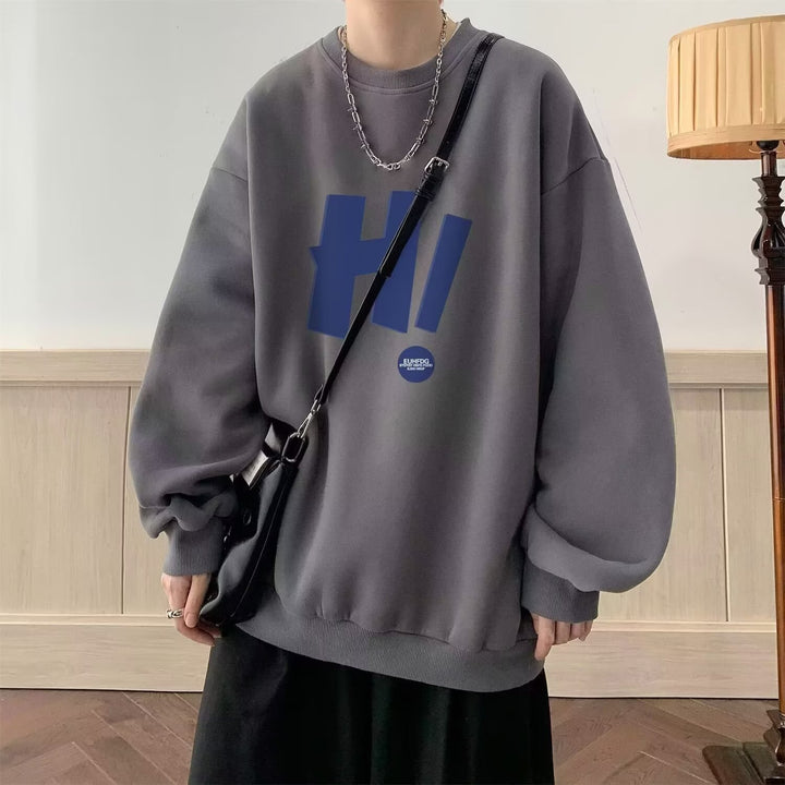 Dame afslappet sweatshirt med løs pasform og kreativt grafikdesign Stilla