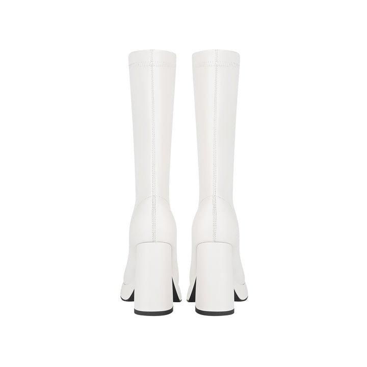 Femme Chunky Platform Lårhøje Stiletto Støvler Stilla