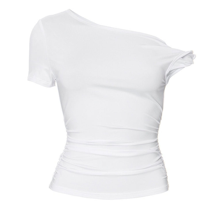 Dame Off-Shoulder Crop-Top med sidelukning Skovae