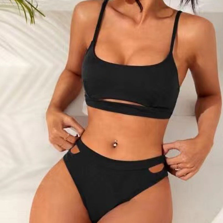 Dame Højtaljet Cut-Out Bikini Sæt Stilla