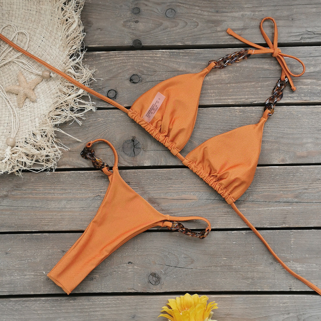 Dame Bikiniserie med dekoreret strop Stilla