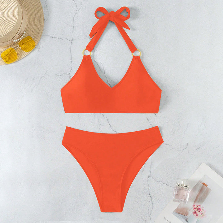 Dame Triangle Halterneck Bikini Sæt Stilla