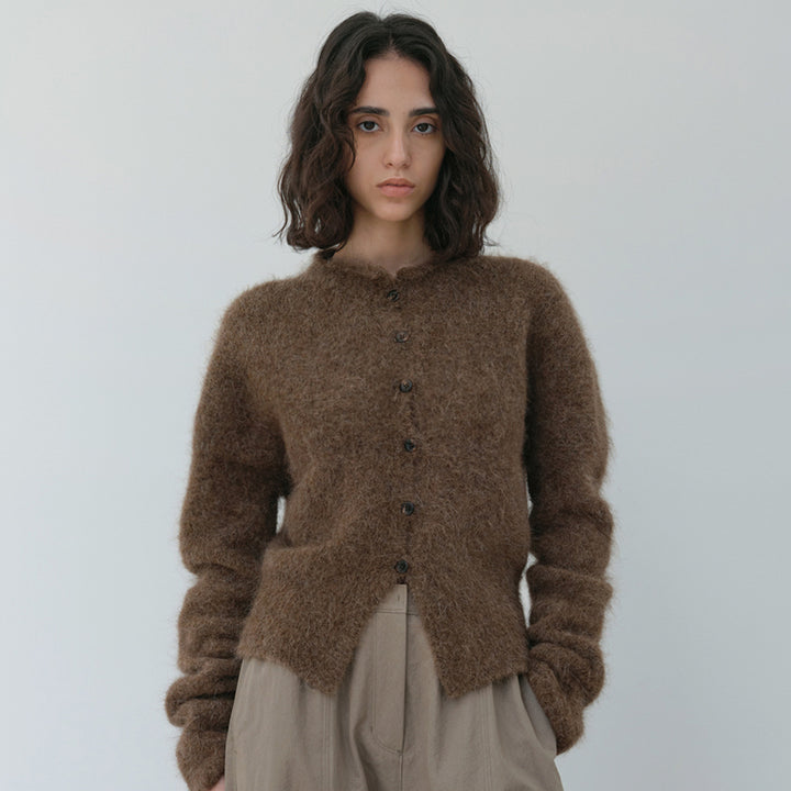 Dame elegant og varm strikket cardigan med knaplukning Stilla