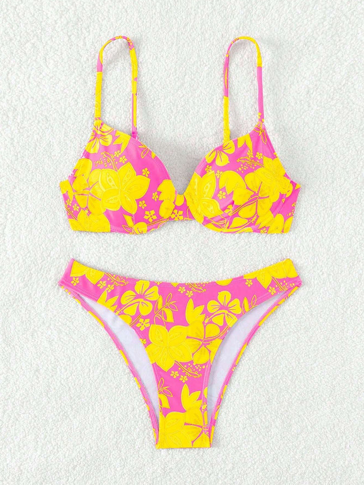 Dame blomster mønster bikini sæt Stilla