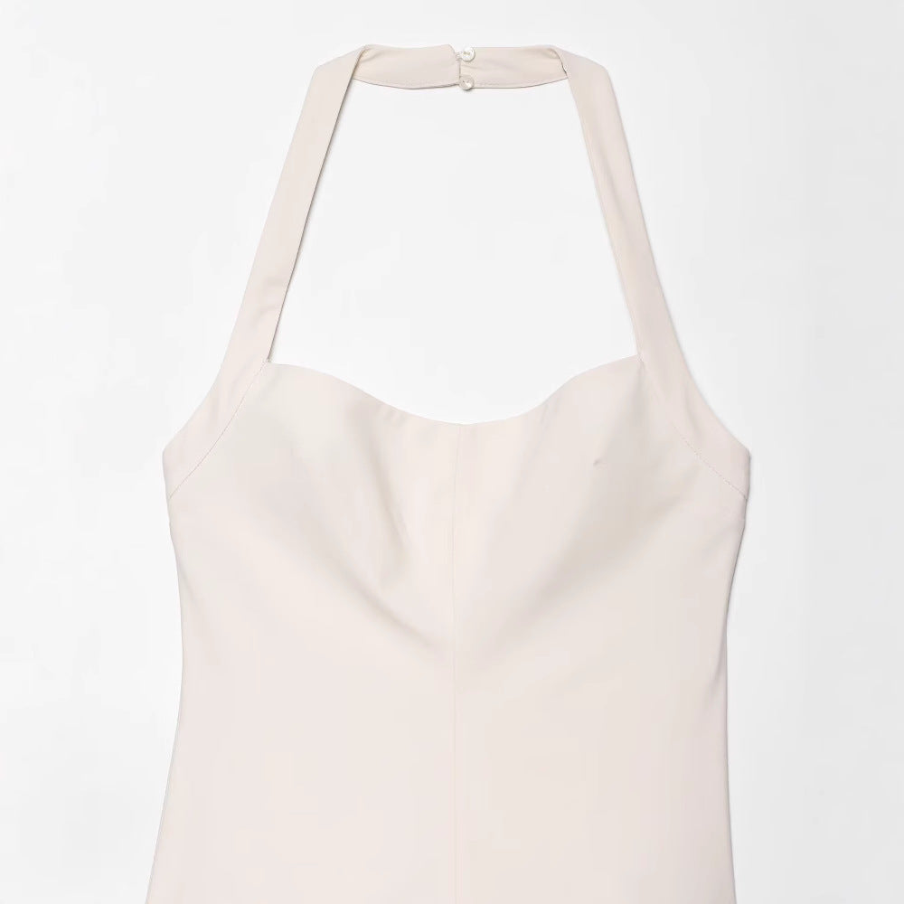 Dame Halterneck Ruffle Peplum Top Stilla