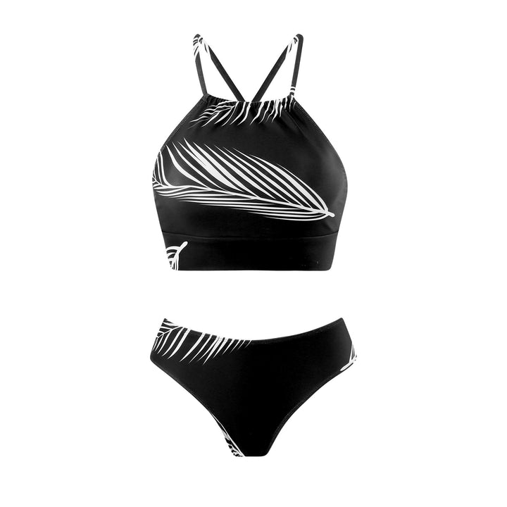 Dame bikini-sæt med blomstermotiv og elegant omslagskjørt Skovae
