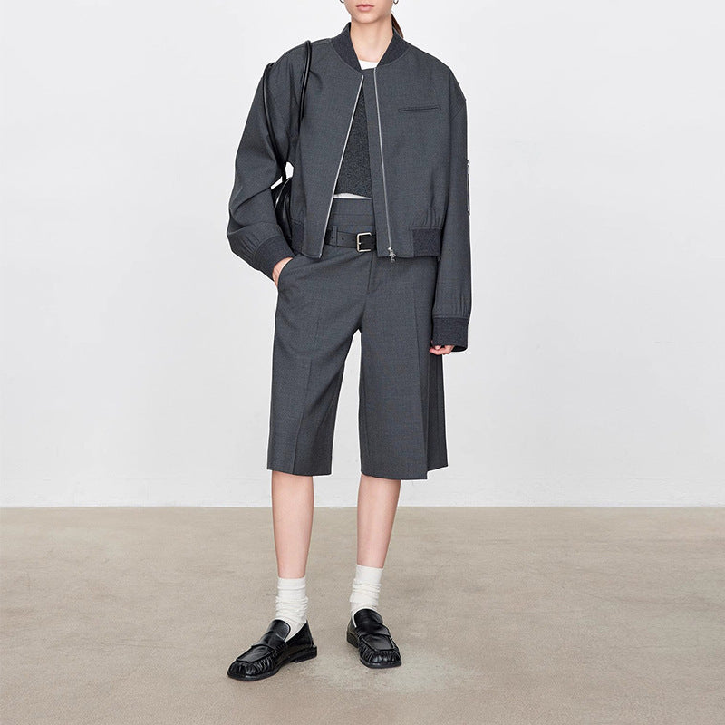Damer fashionable og casual kort jakke med løs pasform Stilla