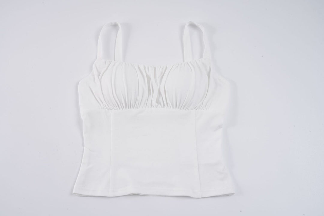 Dame-Bustier-overdel med smigrende pasform og fine volanger Skovae