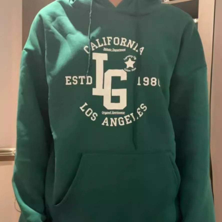 Kvinders hoodie med sporty California tryk Skovae