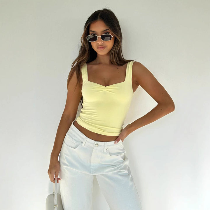Dame Fashionabel Basis Top med behagelig snit Skovae