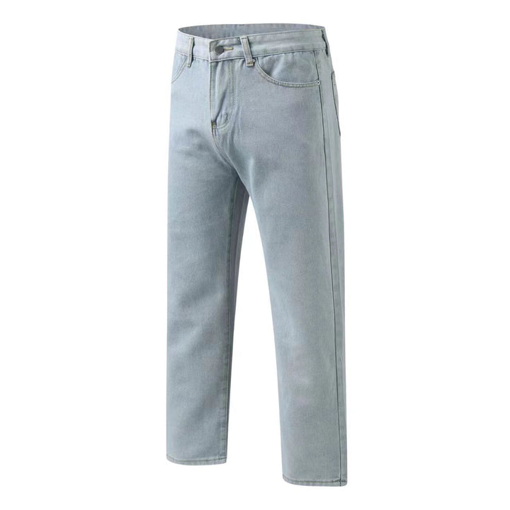 Dame Højkvalitets Lige Jeans med Høj Talje og Klassiske Sømmene Stilla