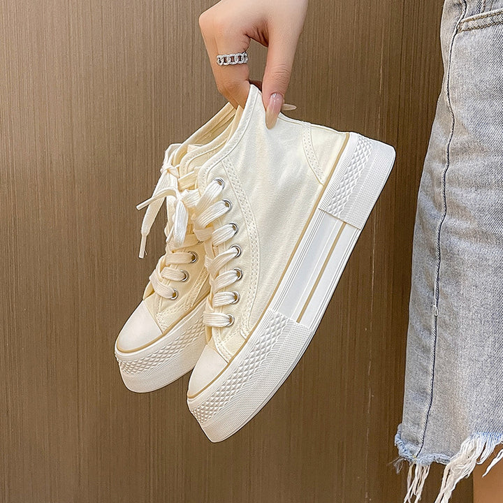 Dame højformat sneakers med tyk plateau sål og åndbar struktur Stilla