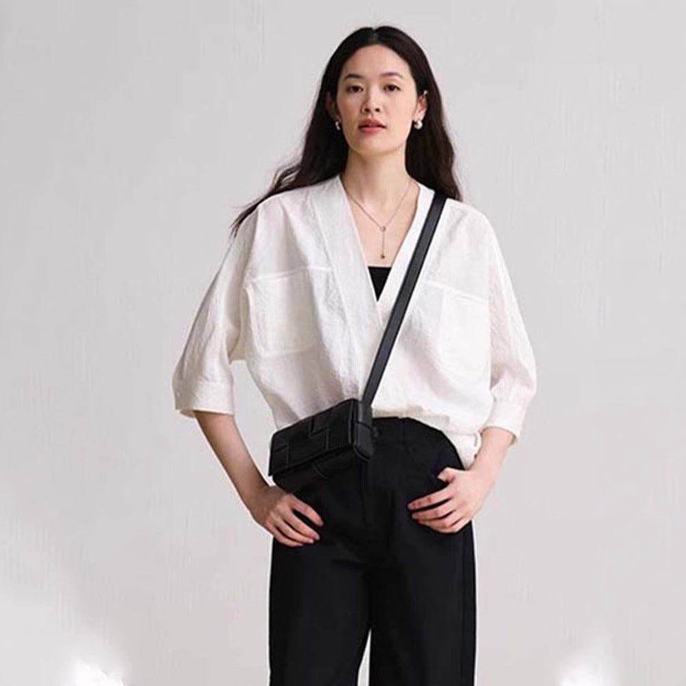 Kvinders afslappede og elegante åben-cut bluse Stilla