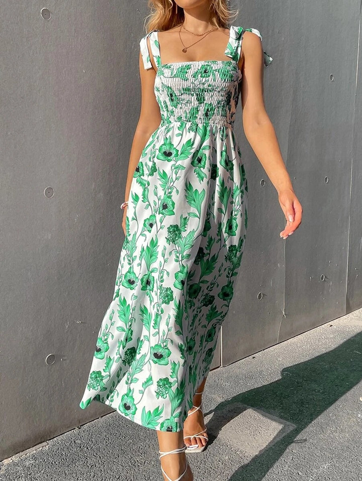 Dame sommerkjole med blomsterprint Stilla
