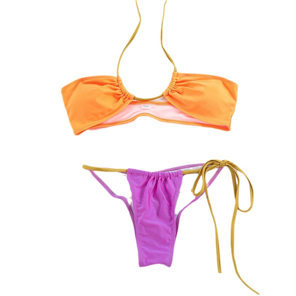 Dame Bikinisæt med elastisk materiale og justerbare stropper Stilla