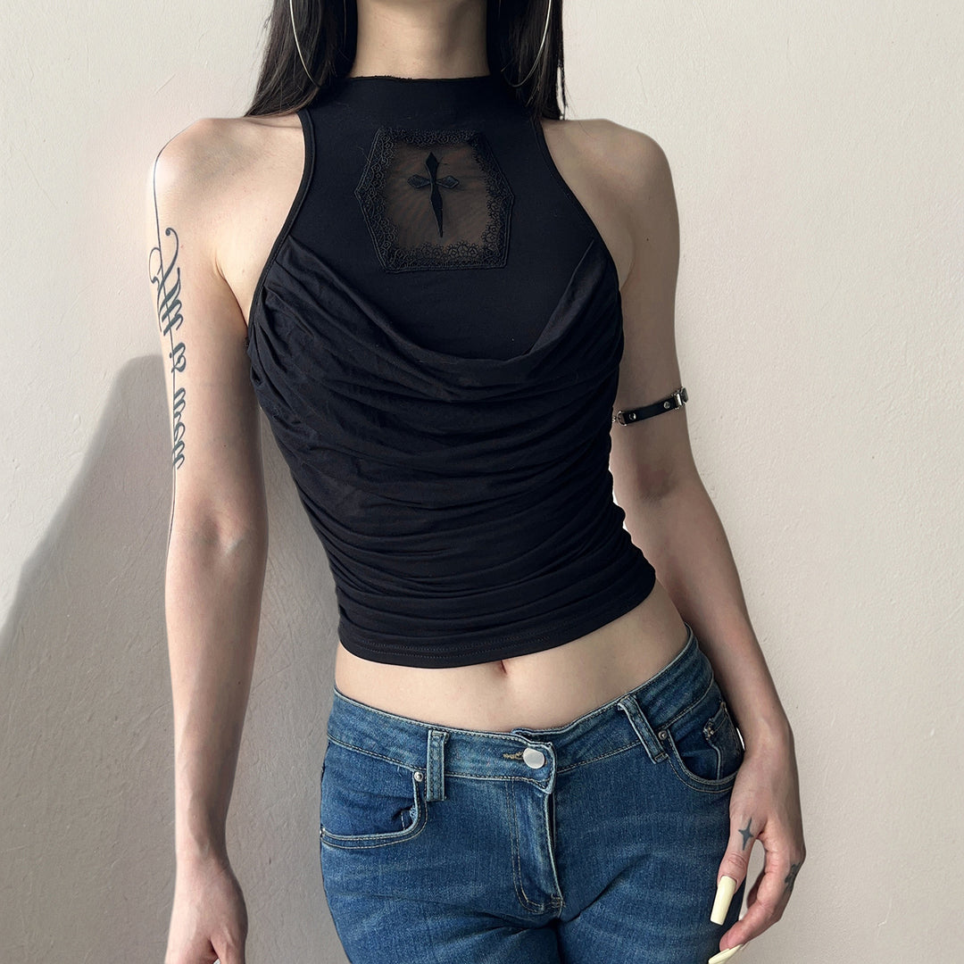 Dame elegant tanktop med legendarisk rygdetalje Skovae