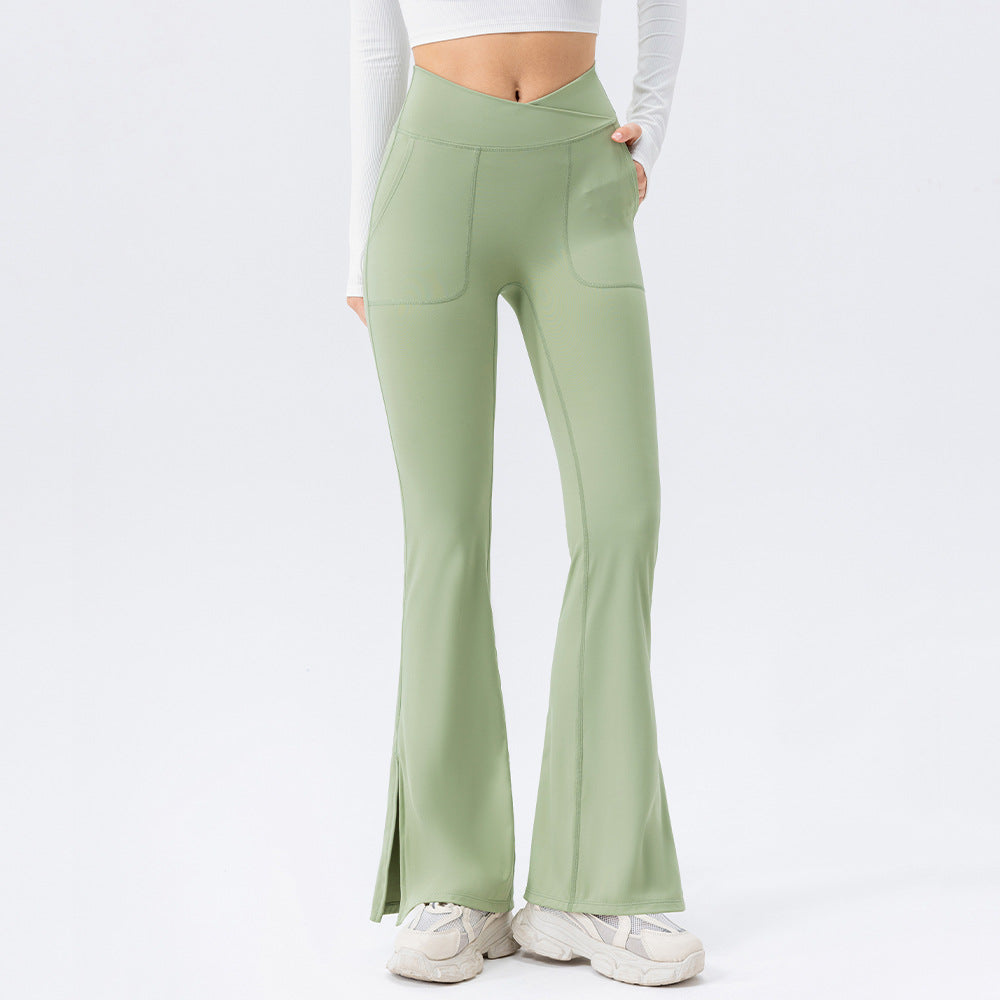 Dame Sporty Flared Leggings med praktiske lommer og høj talje Stilla