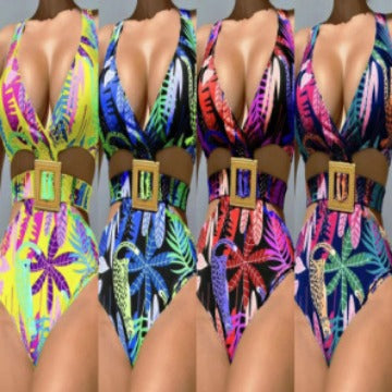 Dame Én-delt Badedragt med mode Cut-Out og elegant spænde Stilla