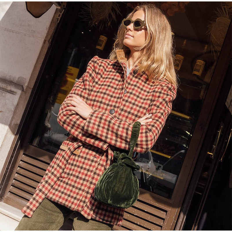 Damer Ruteret Oversized-Jakke Stilla