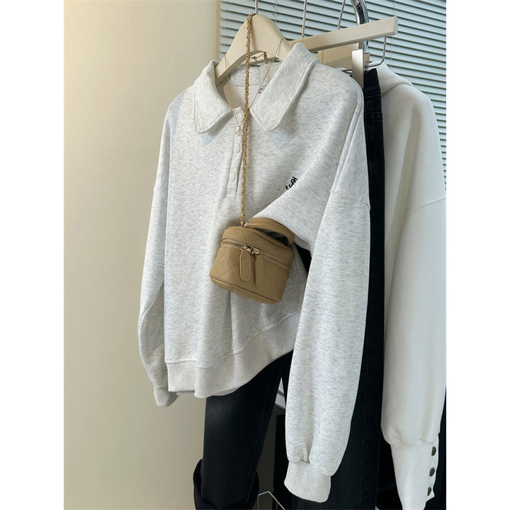 Femme Stiletisk Langærmet Polo Sweatshirt Stilla