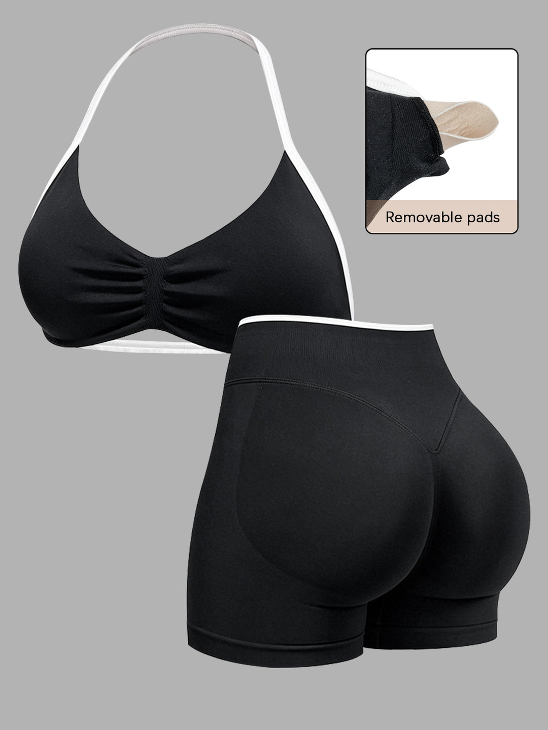 Dame Sporty Bikini med polstret top og høj talje Skovae