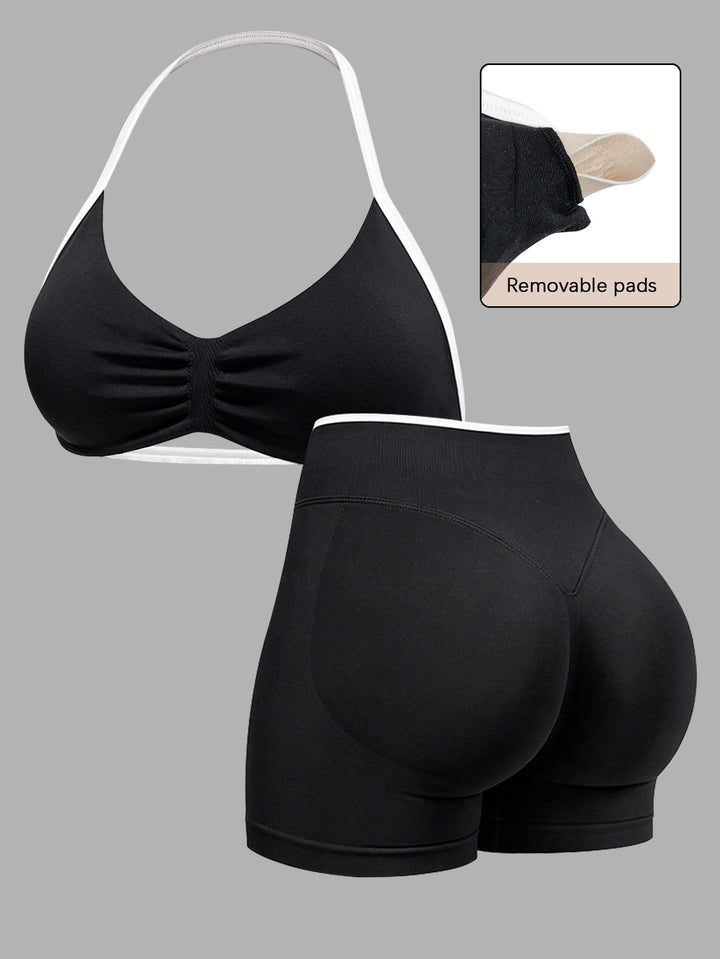 Dame Sporty Bikini med polstret top og høj talje Skovae